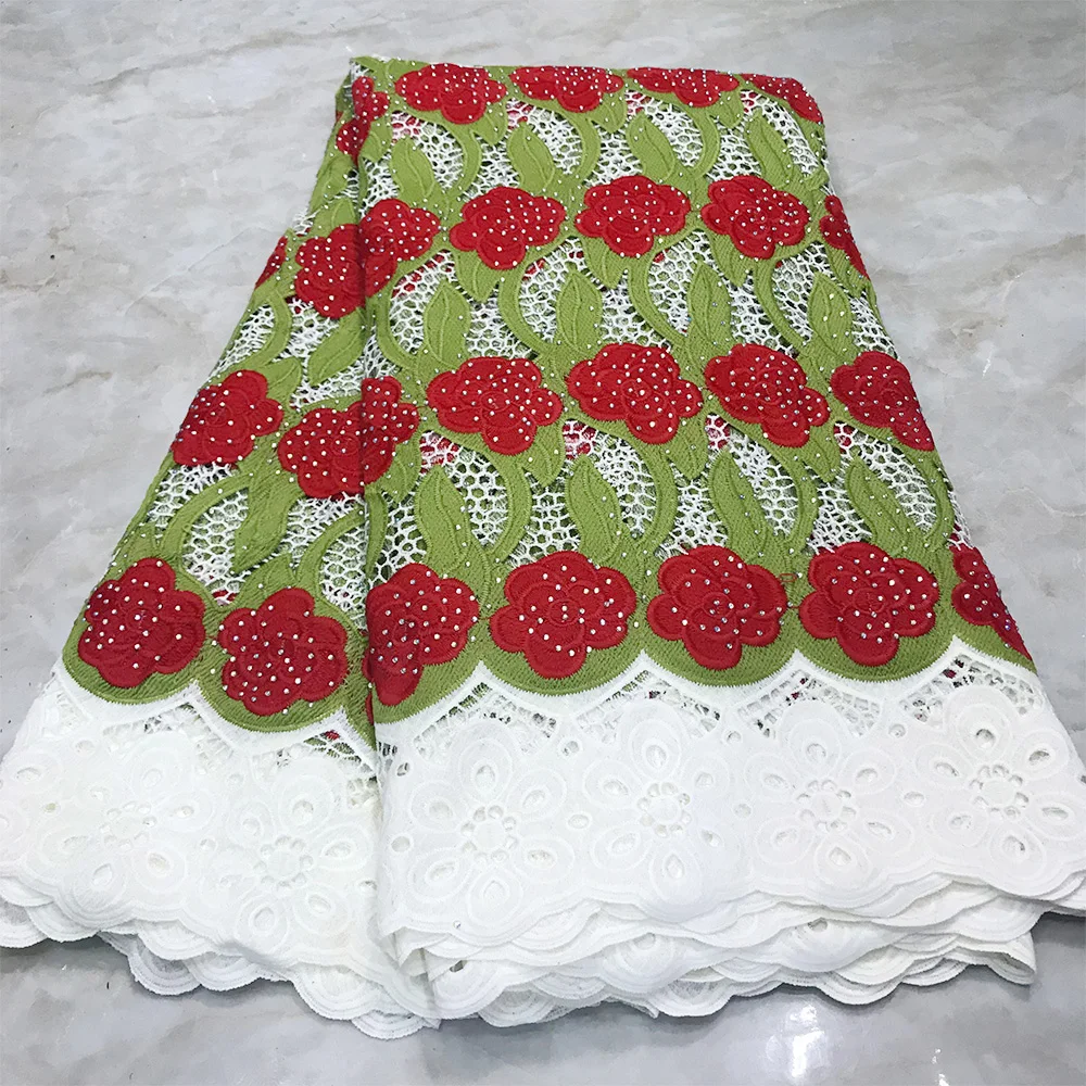 2020 Высококачественная швейцарская гипюровая кружевная ткань с камнями вуаль