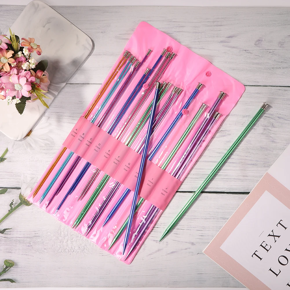 

20pcs Alumina Knitting Needles Crochet Hook Weave Crochet Needles Set Sweater Knitting Yarn Knit Hook Sewing Needle Tools