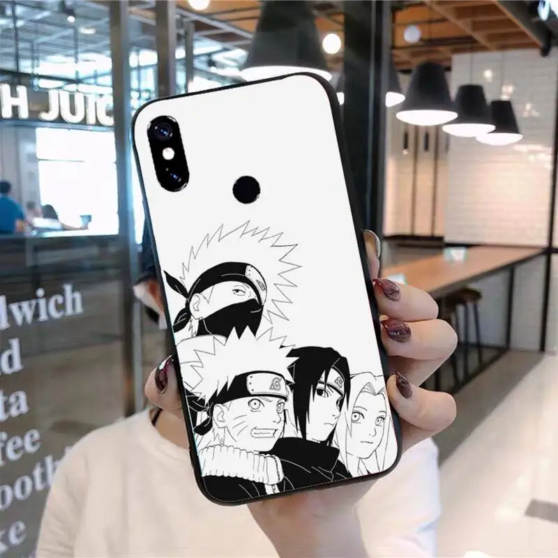 

Black White Naruto Sasuke Kakashi Phone Case For Xiaomi Redmi 7 8 9t 9se k20 mi8 max3 lite 9 note 9s 10 pro