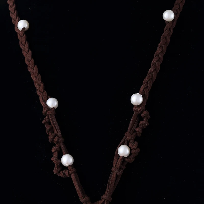 Моана ожерелье из Моаны с цепочкой синим камнем и подвеска кожи замши|Ожерелья