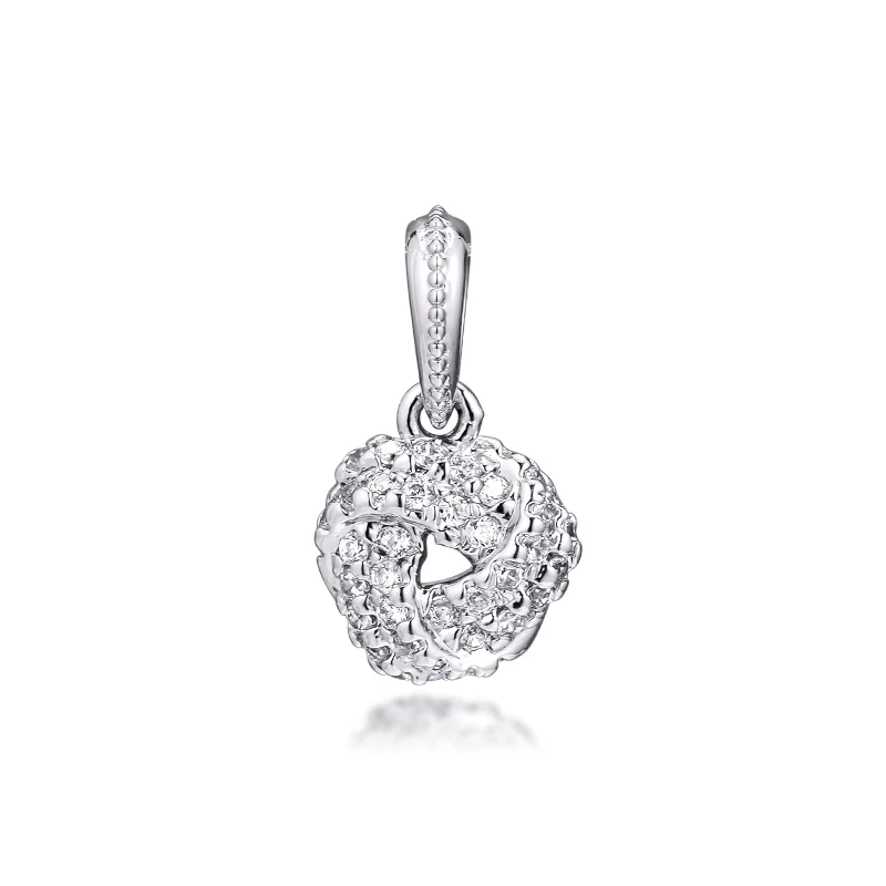 

CKK Fit Pandora Bracelet 925 Sterling Silver Sparkling Love Knot Beads Clear CZ Charms DIY Jewelry Making Kralen Wholesale