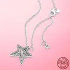 Женское ожерелье из серебра 925 пробы с подвеской-звездой