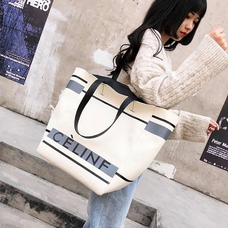 2019 Новый известный бренд класса люкс дизайнерская холщовая большая емкость