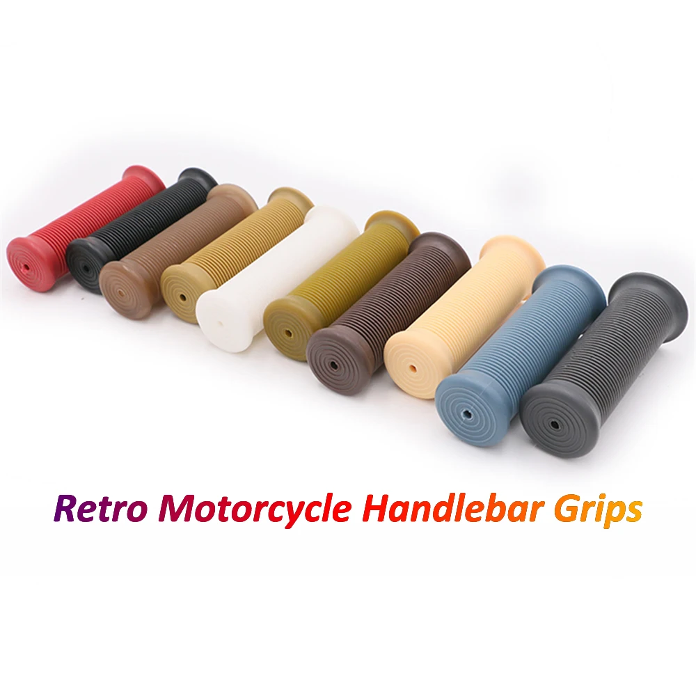 

Universal Motorcycle Grips 22mm 7/8'' Handlebar Hand Rubber Covers Fit for Honda Suzuki Cafe Racer Royal Enfield Triumph Tracker