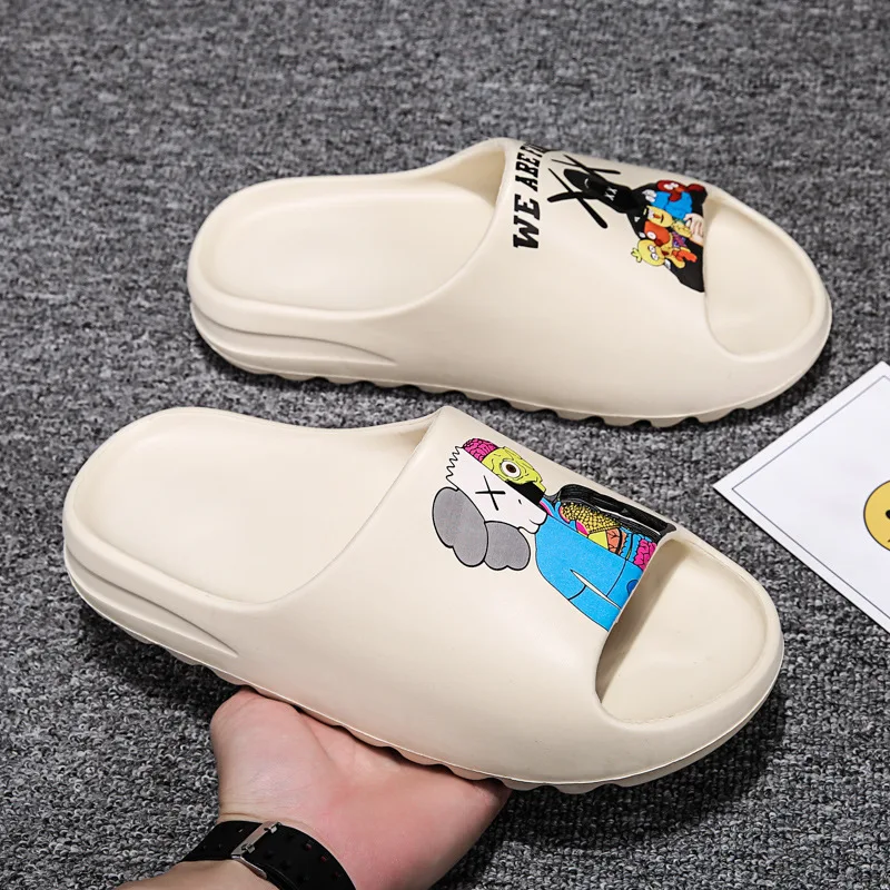 

Summer Slippers Men Women Indoor Eva 2021 Cool Soft Bottom Sandals Trend Unisex Flip Flops Slides Beach Shoes Slipper Home 31-45