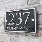 Пользовательский акриловый номер дома номер двери знак на дом квартиры уличный адрес эффект стеклянный виниловый стикер
