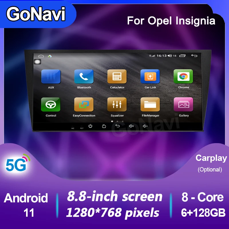 

GoNavi android 11 car radio For Opel Insignia 2003-2008 Central Multimedia intelligent system tonch screen with player bluetooth