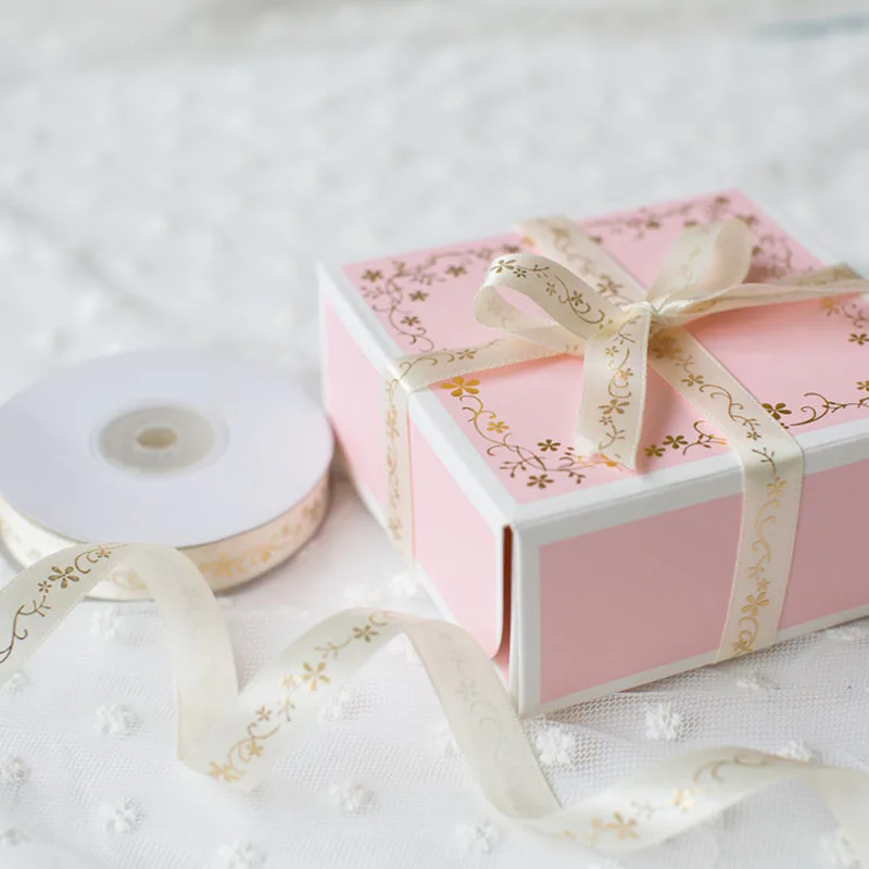 Лента из полиэстера с принтом сделай сам лента для упаковки подарков бантов