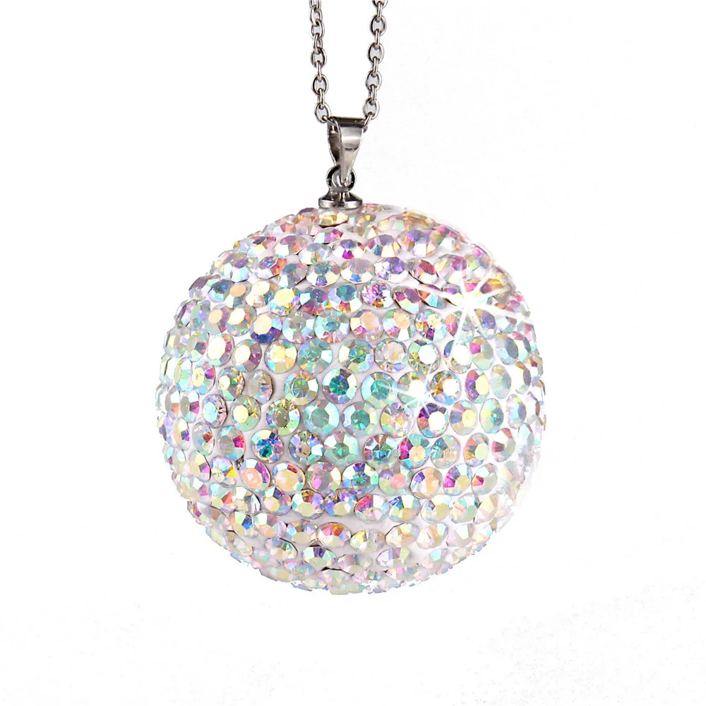 Car Crystal Ball Pendant Cross-border Diamond-encrusted Rearview Mirror Full of Diamond Decoration Ornaments | Автомобили и