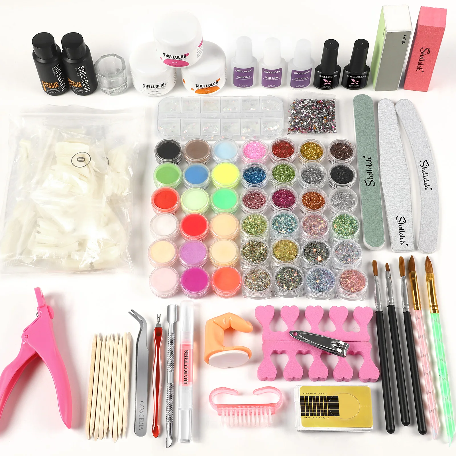 

SHELLOLOH Acrylic Nail Kit With Acrylic Powder Liquid All For Manicure Nail Extension Set For Nail Manicure Set Nail Art Kit