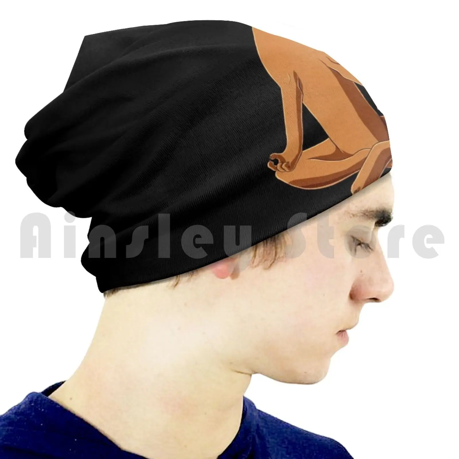 Вязаная Шапка-бини в стиле хип-хоп