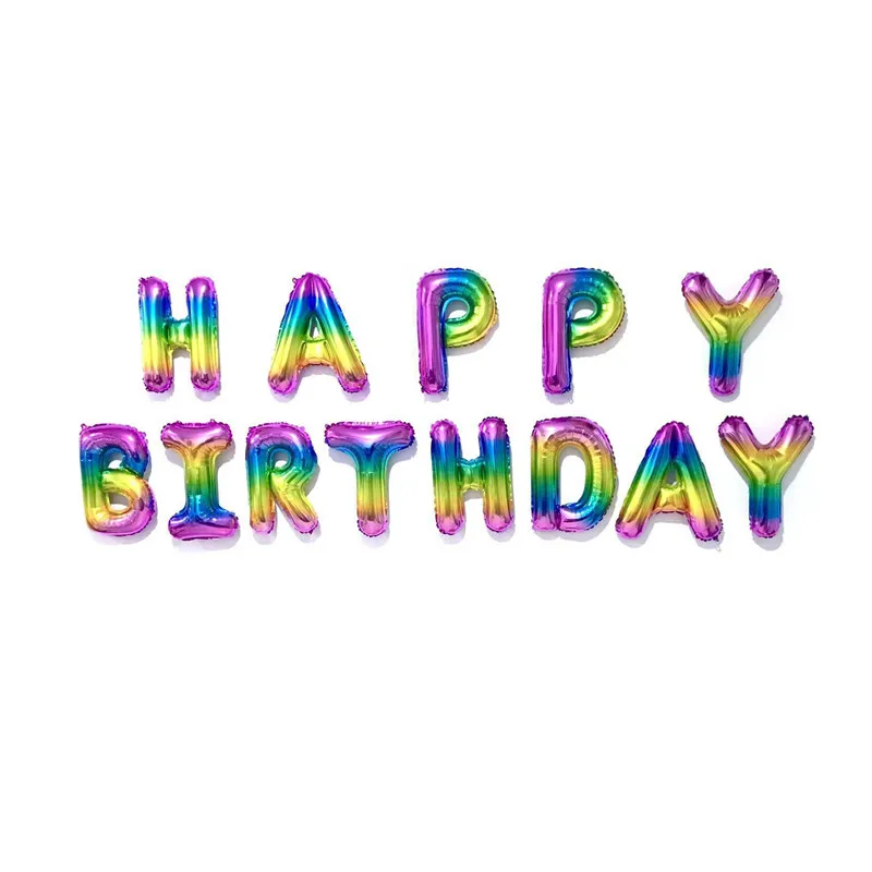 16 дюймовые градиентные цветные буквы оформление для вечеринки в честь Дня
