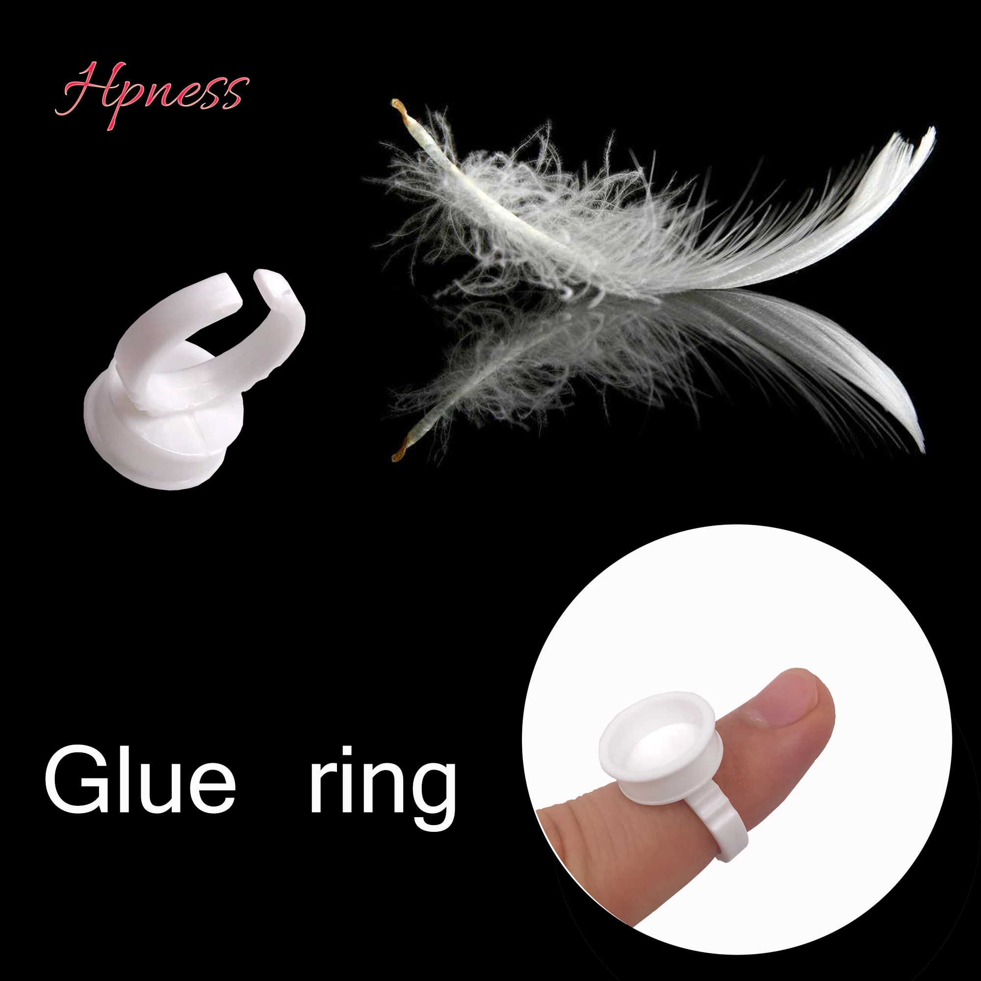

100pcs White Tattoo Adhesive Pigment Holders Ring Disposable Eyelash Extension Glue Holder Holder Glue Container