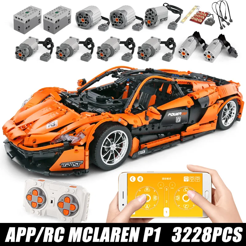 20086 Technic Car Series Supercar Bugattis модель строительные блоки Наборы кубиков детские игрушки, совместимые с новыми 42083 сборочные подарки - Цвет: P1 with motor