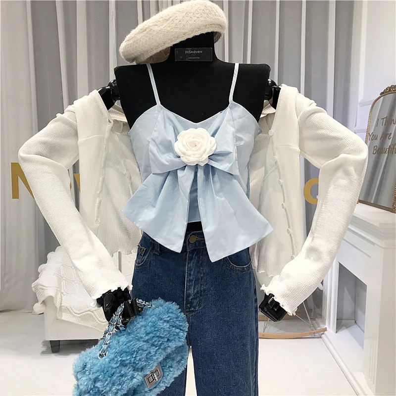 Женская блузка в стиле бохо сезон весна лето 2020 Привлекательная с большим бантом