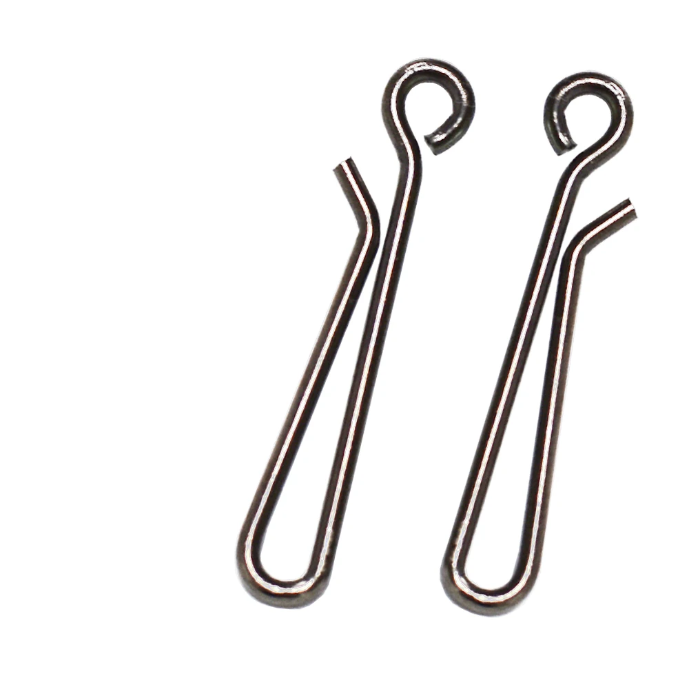 

Рыболовный крючок, 50-100 шт./коробка, крючок из нержавеющей стали, быстрый зажим, защелка вращающиеся твердые кольца 0 #-6 #, безопасные защелки, ...