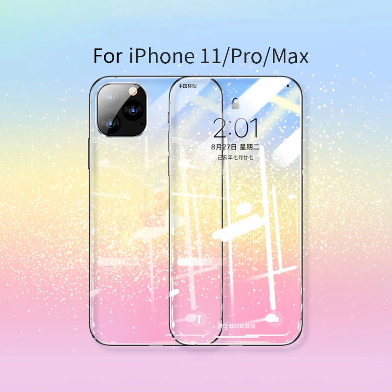 9D закаленное стекло для Apple IPhone 8, 7, 6, 6S Plus, X, XS, XR, 11 Pro MAX Glas, защита экрана, черный, белый цвет, с боковой шириной
