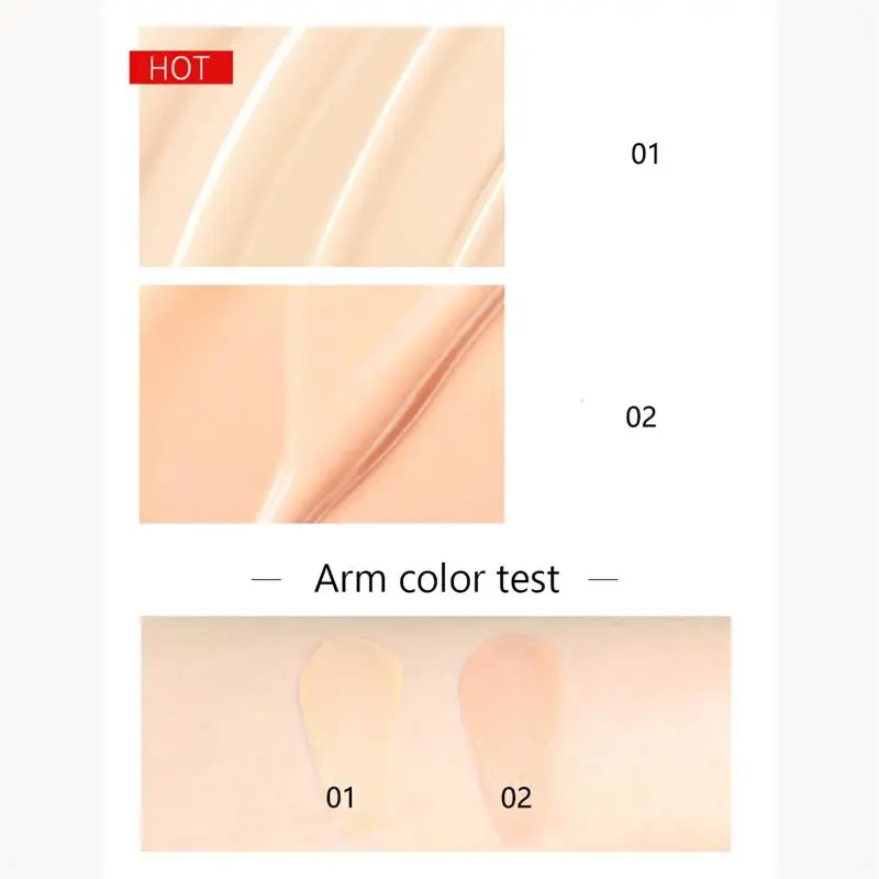 

Double-head Color-changing Moisturizing Concealer Stick Foundation Cream with brush Full Coverage Makeup Liquid Concealer