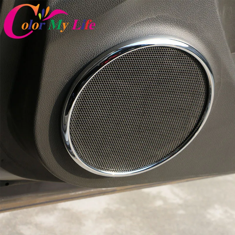 Автомобильная дверная аудио полка хромированная накладка на колонки для Chevrolet