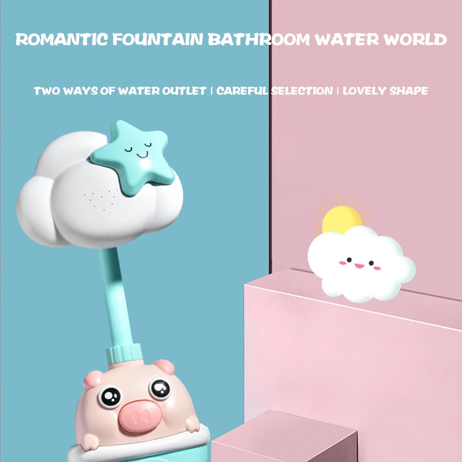 

Baby Bath Toys Water Game Faucet Electric Shower Spray Kids Bathroom FFT