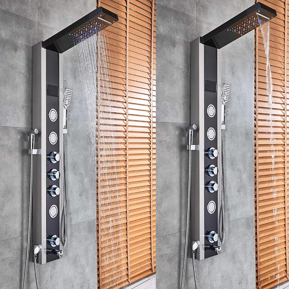 Душевая панель душевая колонка смеситель для ванны интеллектуальный дисплей