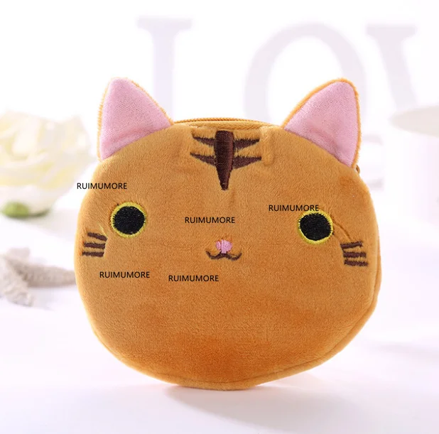 Кошка плюшевая мягкая игрушка Монета Сумка, 10 см брелок плюшевый мешок для игрушек, маленький мешок для монет кошелек плюшевая игрушка - Цвет: design