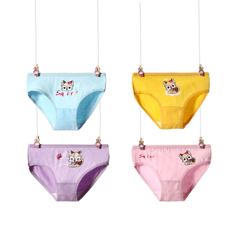 4Pcs Lot New Arrive Kids Underwear Cotton Baby Girl Panties Girls Minnie Briefs Cartoon Designs Shorts 2 To 12 Years | Детская одежда и