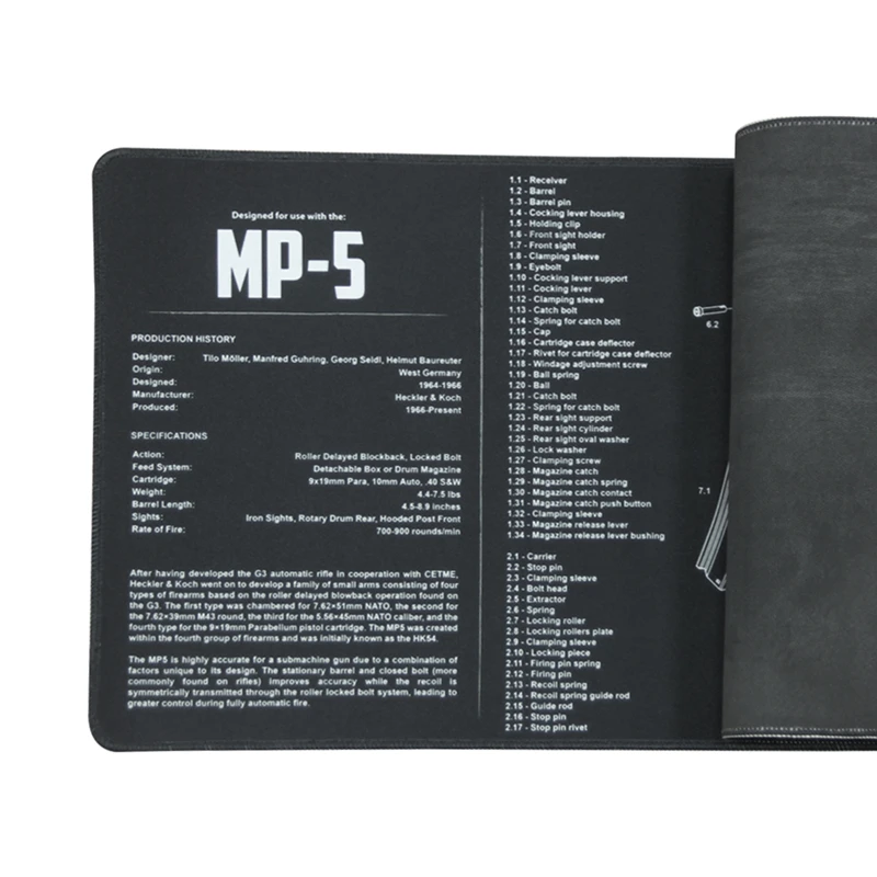 AR-10 MP5 1894 Gloc SKS пистолет для чистки резиновый коврик нескользящий чистящий коврик с схемой деталей и инструкциями оружейный коврик