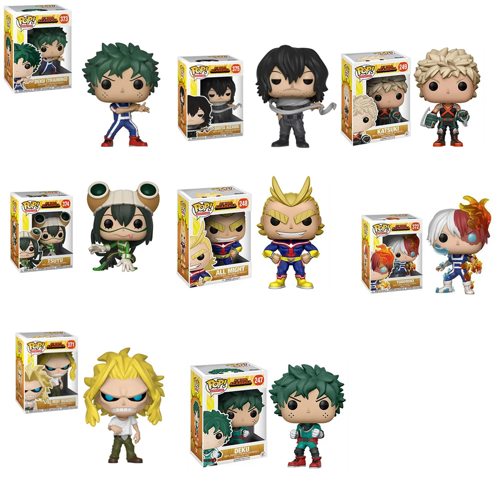 FUNKO POP Новый My Hero Academy ALL MIGHT DEKU KATSUKI TODOROKI фигурки модель игрушки для детей подарки на