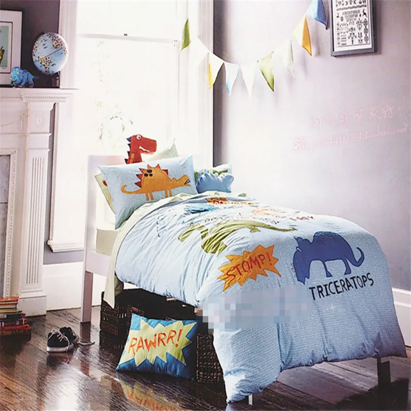 Детское мультяшное лоскутное постельное белье с аппликацией и вышивкой без