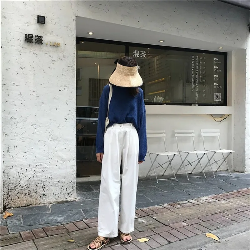 

GOOHOJIO 2020 New Autumn Harem Pants for Women White Vintage Women's Trousers Streetwear Casual Loose Fashion Women's Pants