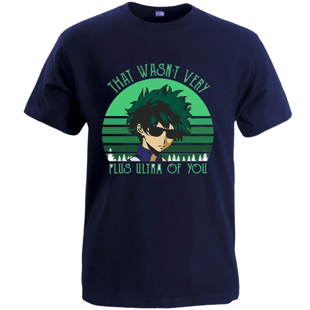 

Japanese Anime My Hero Academia Deku Ultra Cotton T Shirt Vintage Cool Fun T Shirts Retro Funny Short Sleeve Top Men Tshirt