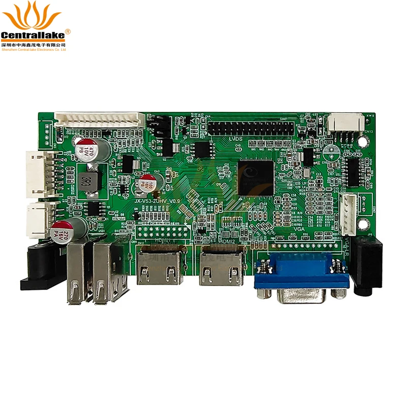 

FHD Display LCD LED Control Doard Model JX-V53-2UHV-V1.0 with 2*HD MI 2*USB VGA AV