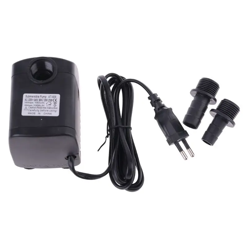 

EU Plug 220V 20W 1000L/H Submersible Fountain Air Fish Tank Aquarium Water Pump