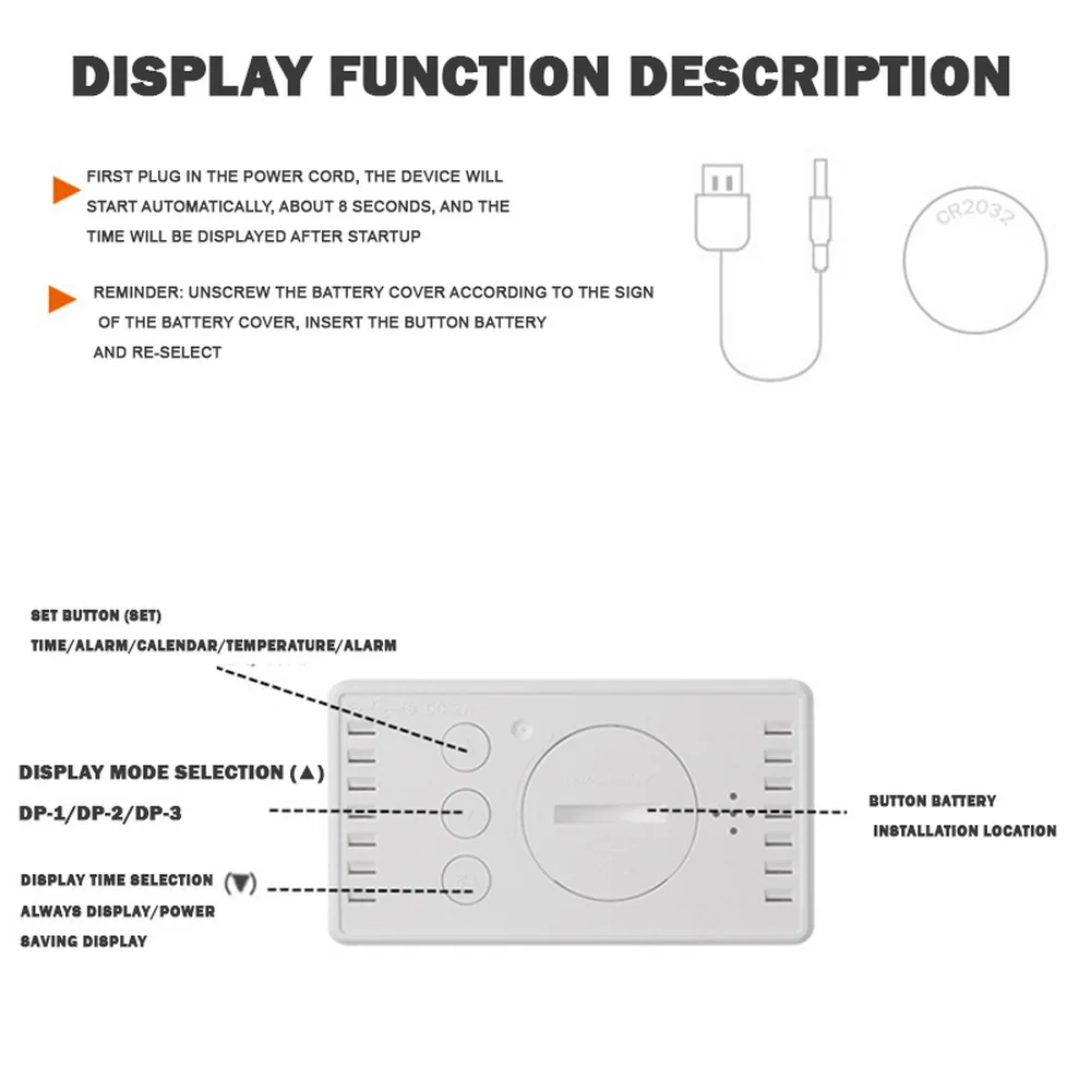 

LED Mini Alarm Clock Rectangle Digital Desk Clocks USB Mirror Clock Household Bedroom Living Room Decorations Led Clock