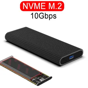 Корпус для SSD PCIE NVME M.2, USB 3,1, 10 Гбитс, NGFF, SATA, USB 3,0, чехол для жесткого диска