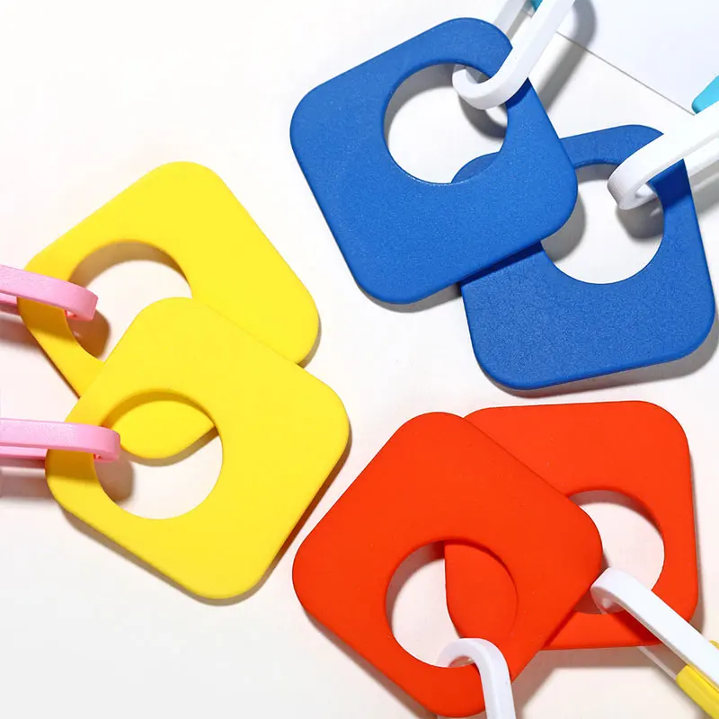 Женские Винтажные висячие серьги с пряжкой летние прямоугольные акриловые