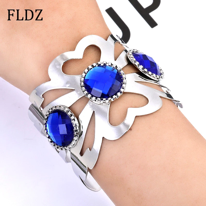 FLDZ модный креативный золотой браслет для женщин Хрустальное украшение с