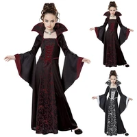 halloween costume for kids girls witch vampire cosplay costume disfraz halloween mujer childrens performance clothing for party