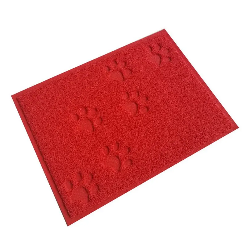 

Wipe Clean Square PVC Mat Pet Feeding Dog Puppy Bowl Food Grey Cat Placemat