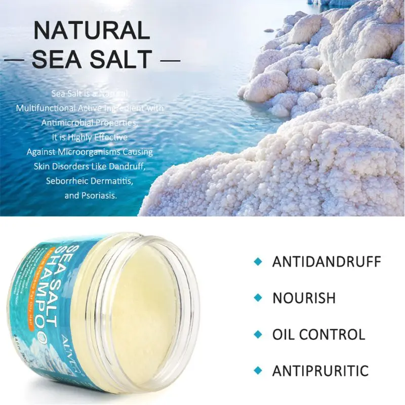 

Natural Sea Salt Shampoo Hair Treatment Shampoo for Scalp Psoriasis Itching
