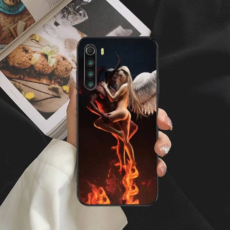 

Angel and devil wings Phone Case For Samsung S note S10E 6 7 8 9 10 20 plus edge lite Cover Fundas Coque