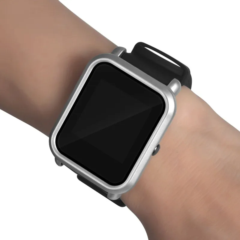 

Smart Watch Protecter Case Slim Frame PC Case Cover Protect Shell For Huami Amazfit Bip Youth Watch, Silver