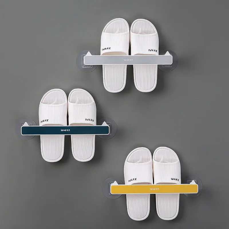 

1 Set Cat ear shoe rack toilet punch-free wall-mounted slippers rack household shelf bathroom towel rack