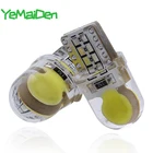 Силикагель T10 Светодиодная лампа COB для салона автомобиля купольная светильник ПА для Чтения номерного знака 5W5 W5W COB светодиодная сигнальная лампа 12 В 7000 к белая 194 168