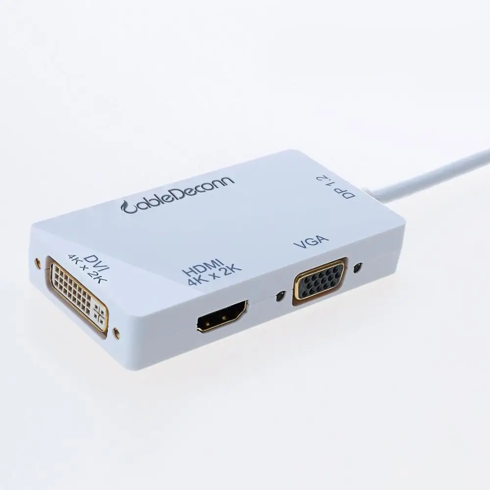 50 шт./лот CableDeconn 3-в-1 Mini DisplayPort 1 2 V to VGA HDMI DVI ТВ HD адаптер конвертер Full 4k X 2k Разрешение