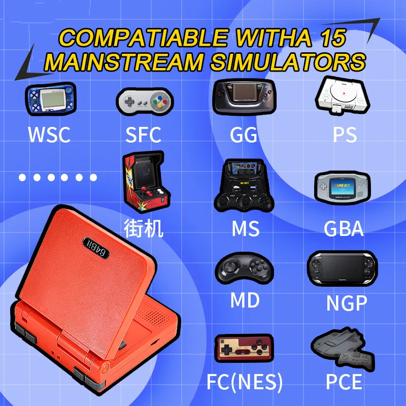 Whatsko V90 портативные игровые консоли 64 бит 3 0 ''IPS Экран Ретро игровой плеер PS1