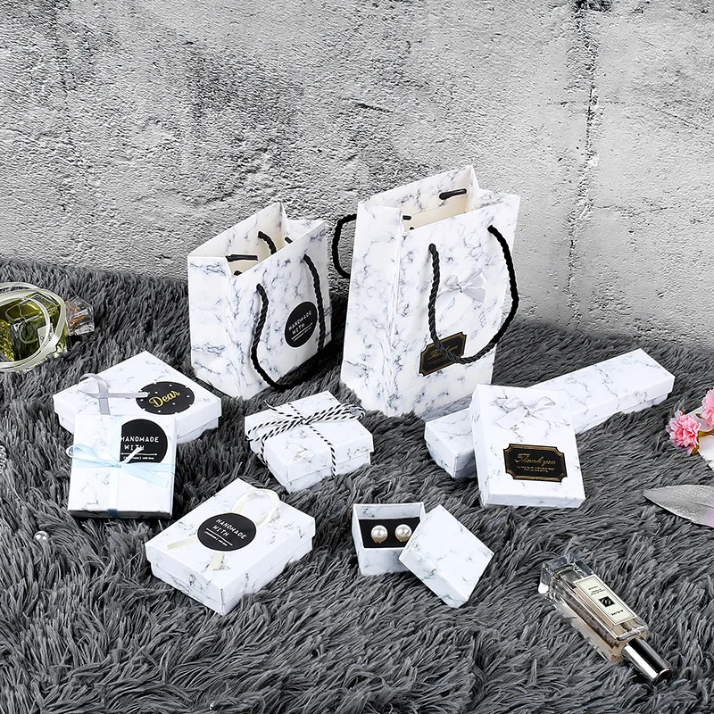 EDS коробки для ювелирных изделий и упаковки INS модный дисплей мраморный узор