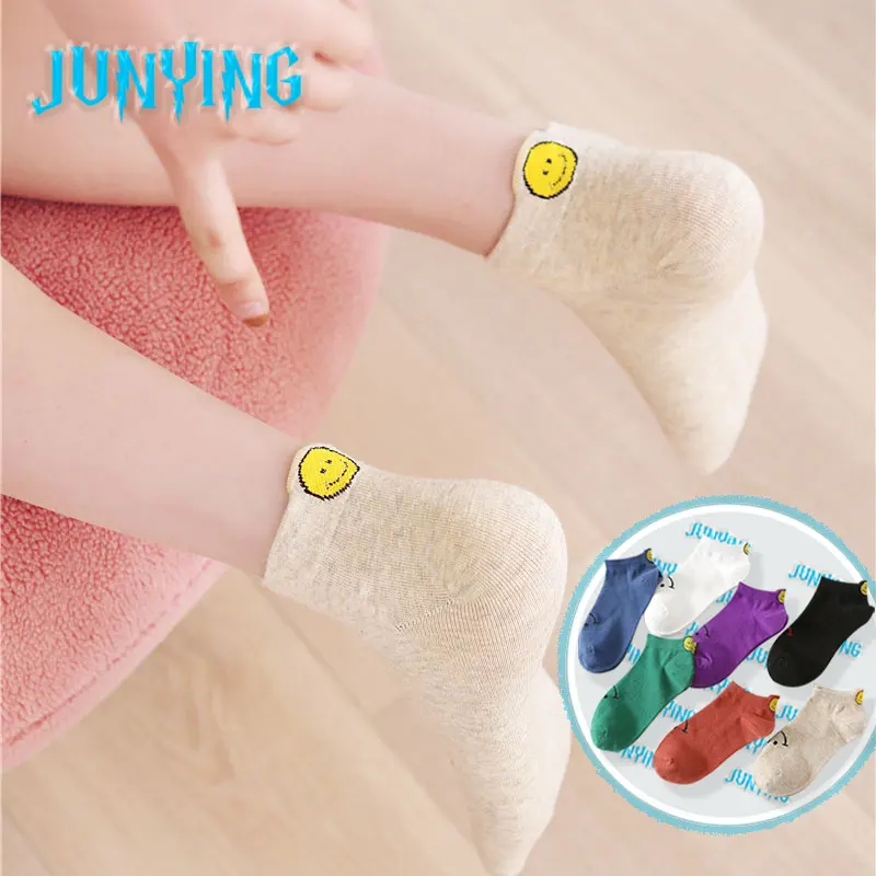 

Cute Smiley Harajuku Tide Socks Summer Woman Colorful Happy Breathable High Quality Sox Fashion Casual Cartoon