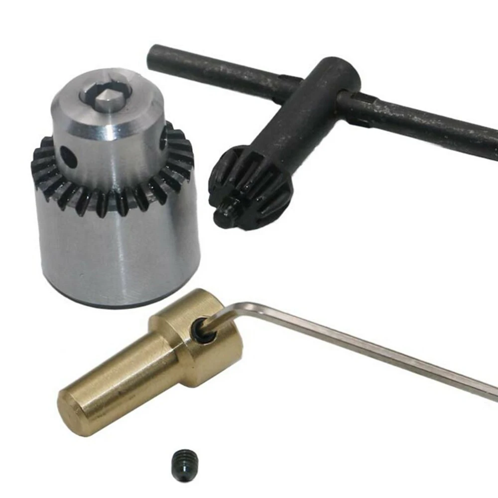 

Micro Motor Drill Chuck Clamping Range 0.3-4mm Taper Mounted Mini Drill Chuck With Chuck Key 3.17mm Brass Electric Motor Shaft